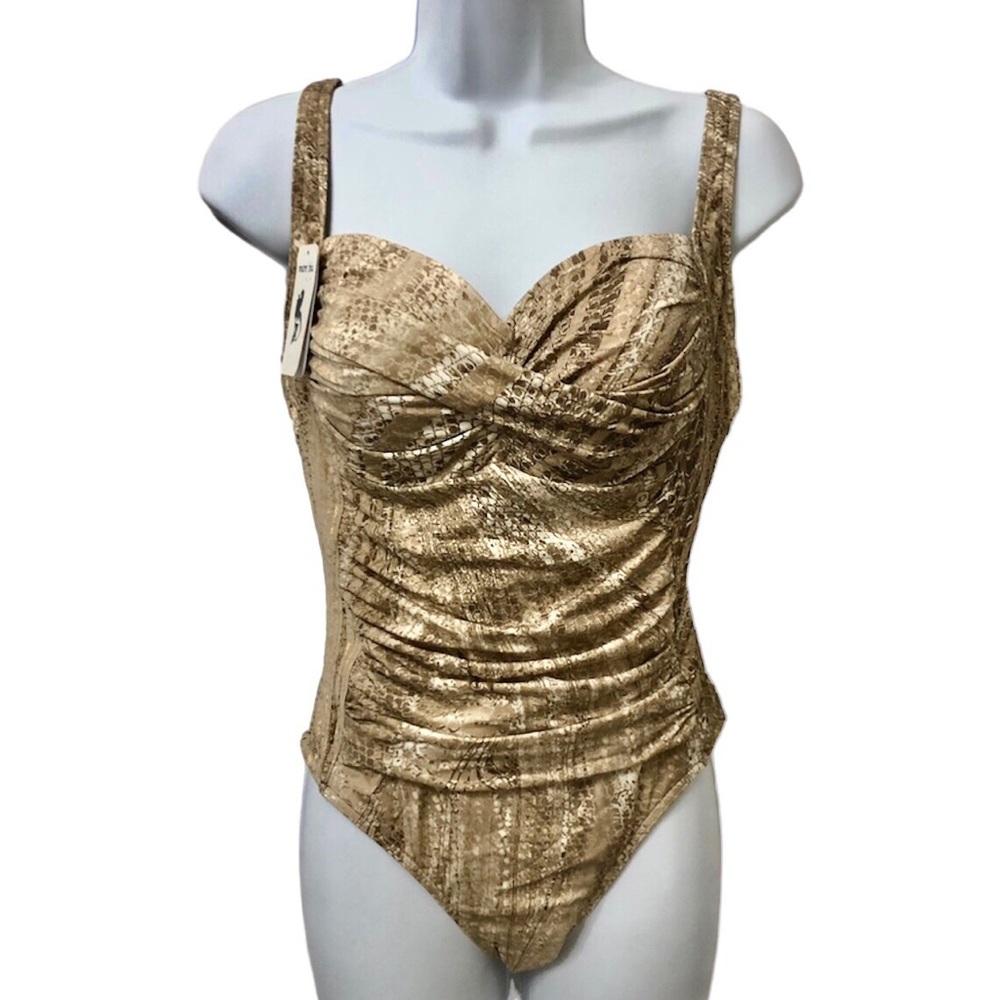 Mare Blu Milano One Piece Swimsuit Women’s Size Extra Large Snake Skin Design
